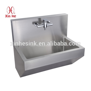 700mm Wall Mounted Wall Hung Stainless Steel Washing Trough with Tap Holes